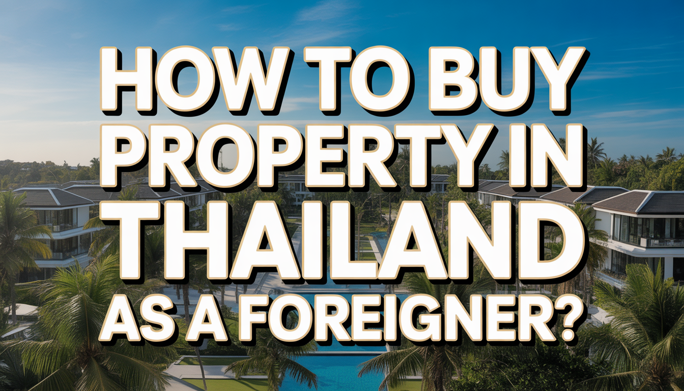 HOW TO BUY PROPERTY IN THAILAND AS A FOREIGNER