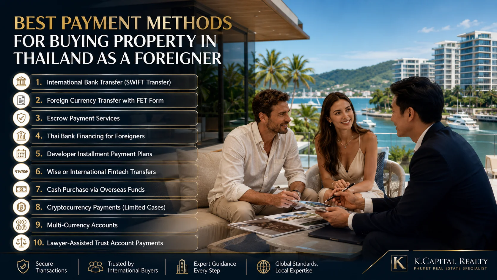 Payment Methods for Buying Property in Thailand